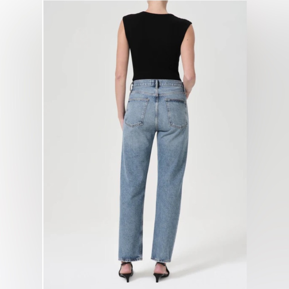 AGOLDE 90's Pinch Waist High Rise Straight Jeans in Navigate Size 24 Button Fly - Picture 11 of 16